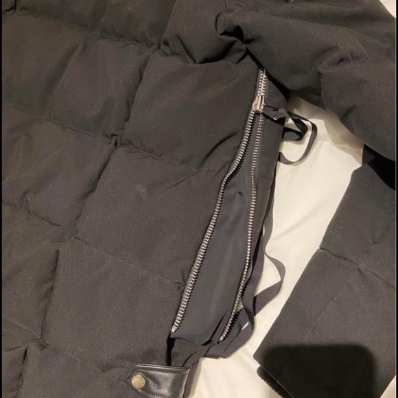 RUDSAK XS black winter coat with real white fur (removable) & attachable mittens - Picture 8 of 12